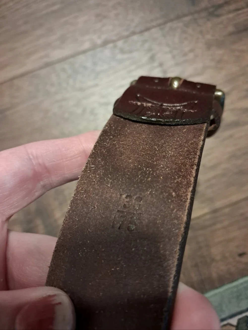 J. Crew Women's Brown Leather Belt with Brass Buckle